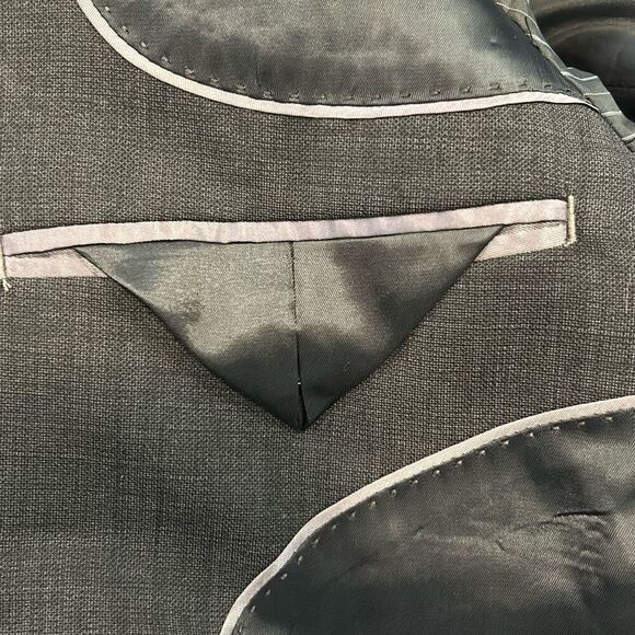 Marc Anthony, Men’s charcoal black, double button suit jacket/blazer size 36R - Picture 8 of 12